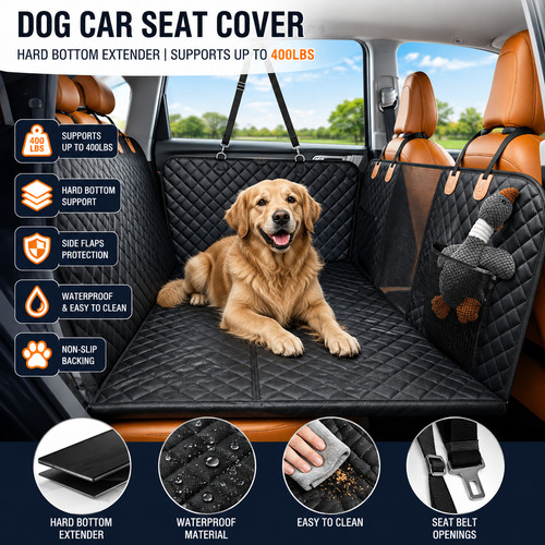 Dog car seat cover - car, back