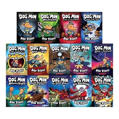 Books dog man series - man,