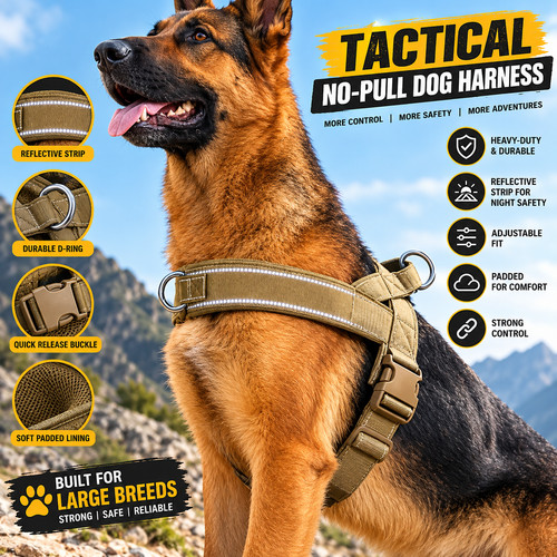 Tactical dog harness pull - dog,