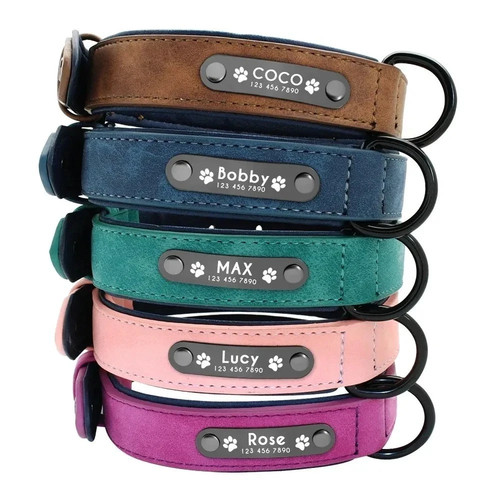 Soft leather personalised dog - leather,
