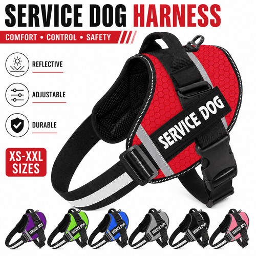 Reflective service dog - reflective,
