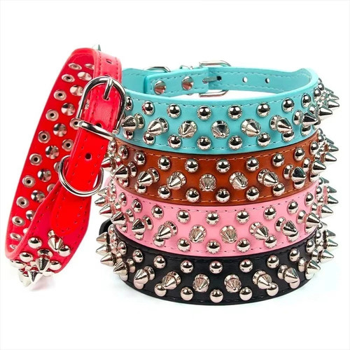 Spiked studded dog collar - studded,